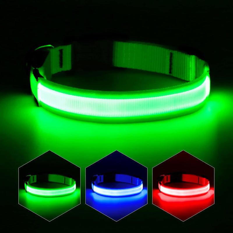 DreamSeal GlowSafe - Rechargeable LED Dog Collar for Night Safety