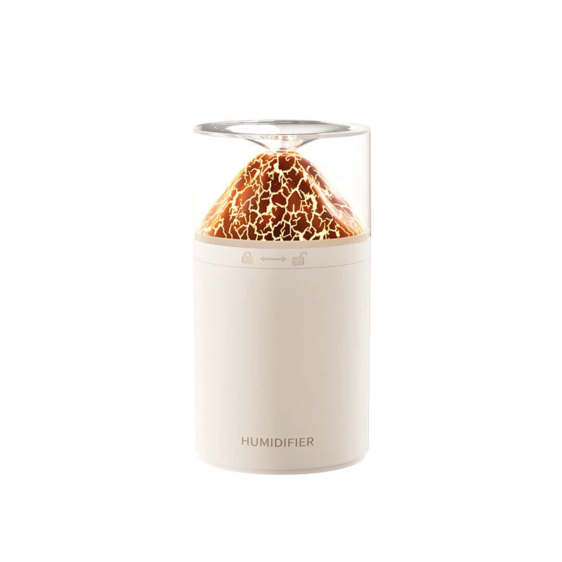 DreamSeal Volcano Mist Humidifier - Aroma Diffuser with Flame Light