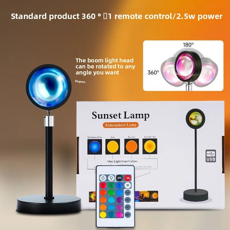 DreamSeal Aura Sunset Lamp - Golden Hour Projector Light