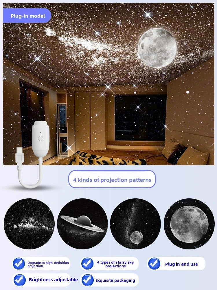 DreamSeal Galaxy Projector - Starry Night Light for Calm Sleep