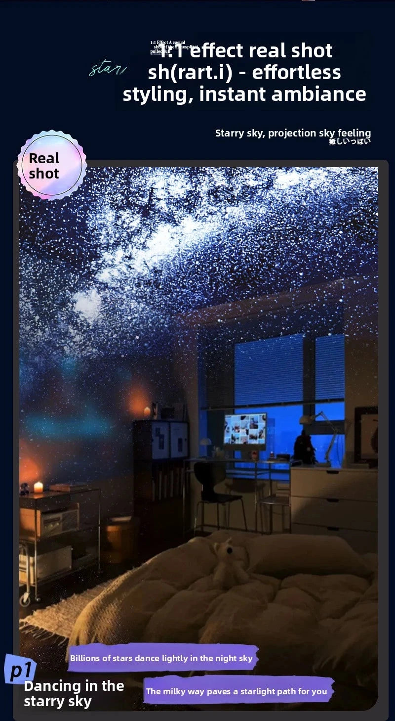 DreamSeal Galaxy Projector - Starry Night Light for Calm Sleep