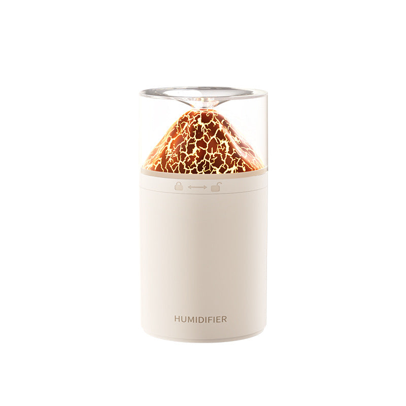 DreamSeal Volcano Mist Humidifier - Aroma Diffuser with Flame Light