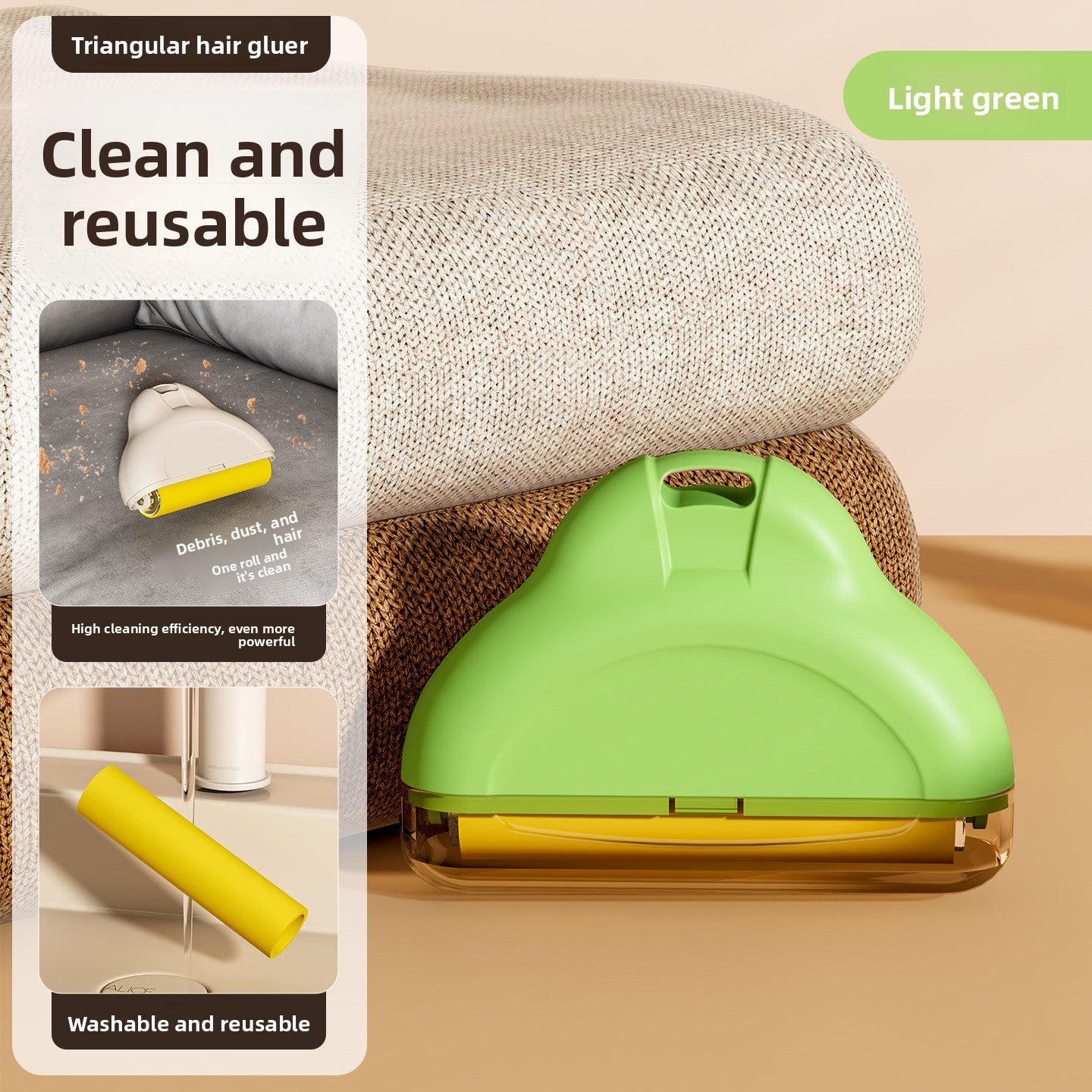 DreamSeal FreshRoll - Reusable Pet Hair Remover (No Sticky Refills)