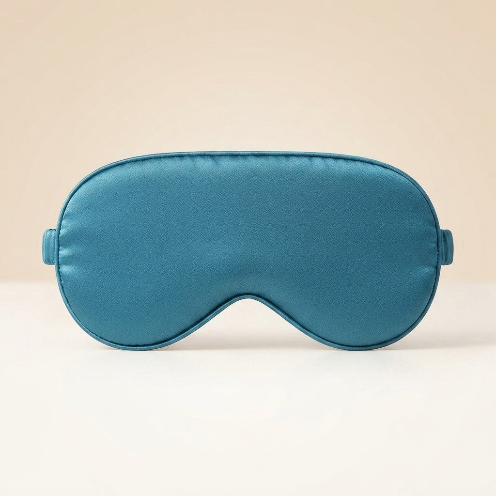 DreamSeal Silk Sleep Eye Mask with Earplugs - Blackout Comfort Set